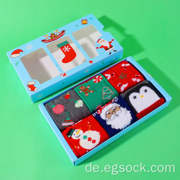 Jungen Mädchen Wintersocken Kinder Baumwolle in Box